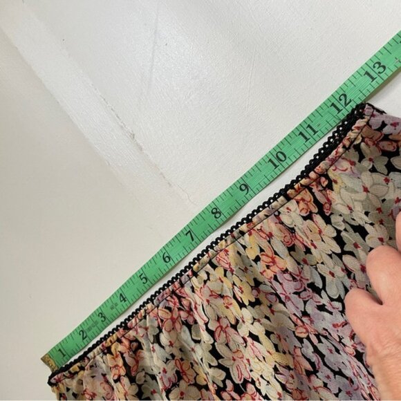 Maxi Chiffon Skirt Reversible Womens Small Floral  Whimsical Fairy Romantic Y2K - Picture 10 of 14